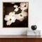 White Dogwood Flowers III by Debra Van Swearingen 16-in. W x 16-in. H. Canvas Wall Art Print Framed in Natural